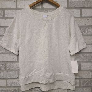 Stars Above Cream Crewneck Short Sleeve Sweatshirt Size XL